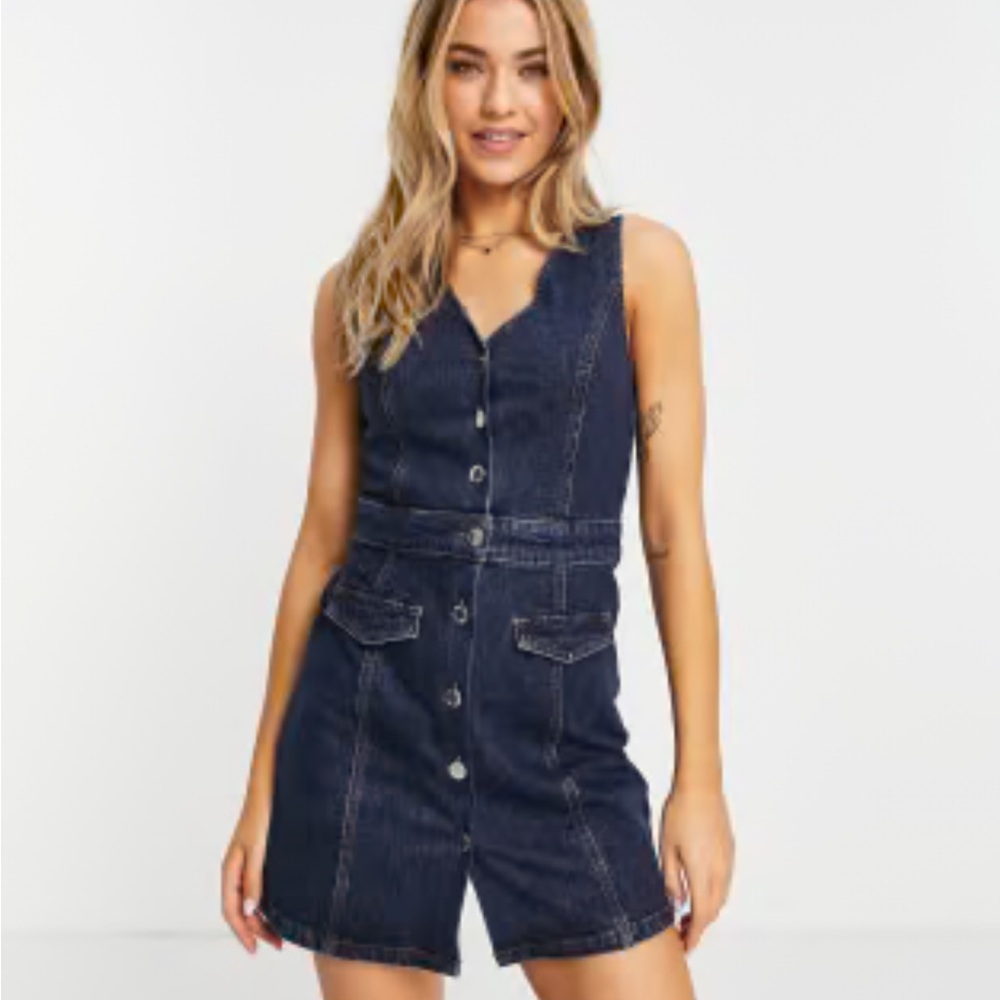 Denim Button-Down Dress